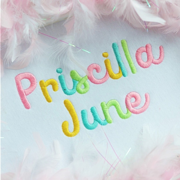 Priscilla Font Machine Embroidery Design