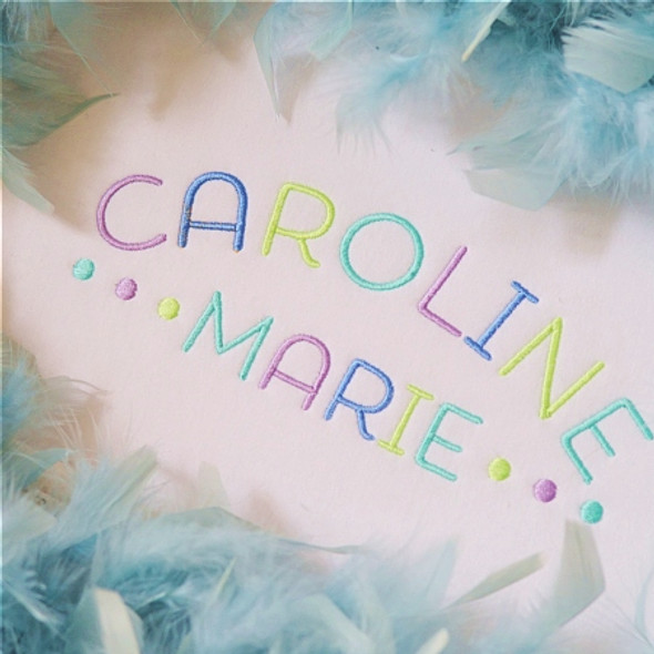 Caroline Font Machine Embroidery Design