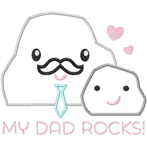 My Dad Rocks 2 Machine Embroidery Design