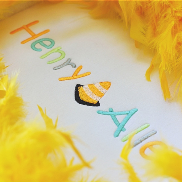 Henry Embroidery Font Design Alphabet