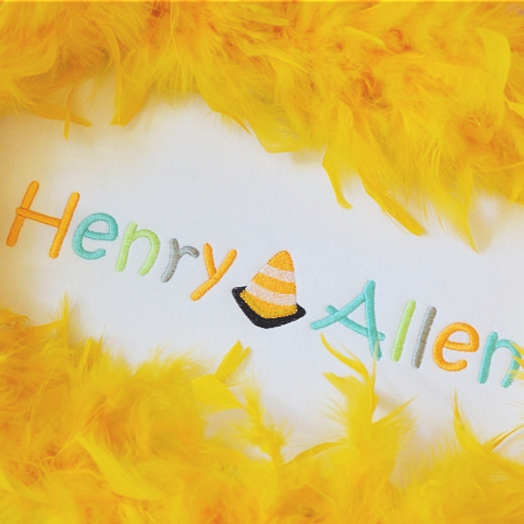 Henry Embroidery Font Design Alphabet