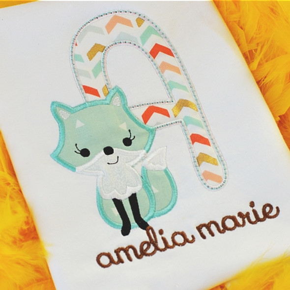 Fox 2 Alphabet Embroidery Design Font