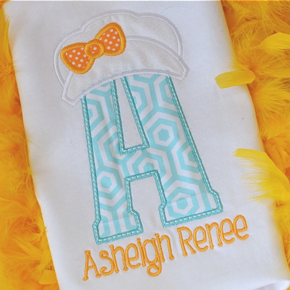 Pilgrim Bonnet Alphabet  Embroidery Design Font