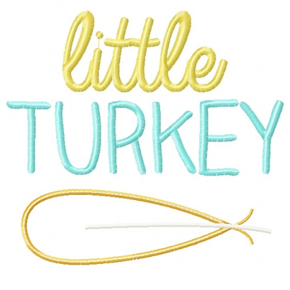 Little Turkey Applique Machine Embroidery Design