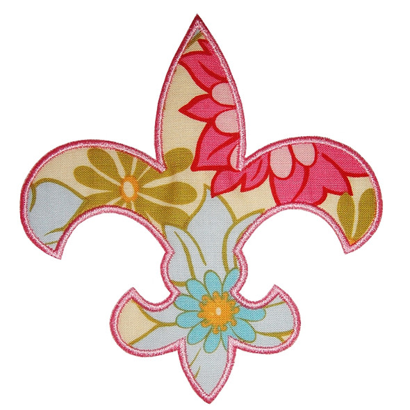Fleur De Lis Applique Machine Embroidery Design