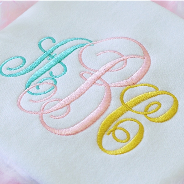 Royal Monogram Embroidery Font Design Alphabet