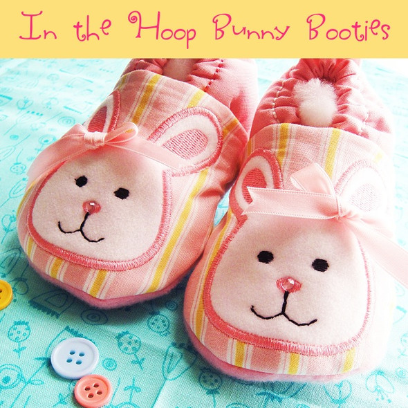 ITH Bunny Booties Machine Embroidery Design