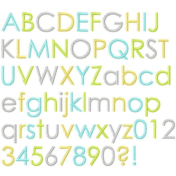 Gavin Font Machine Embroidery Design