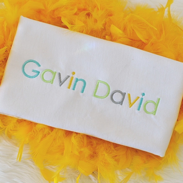 Gavin Embroidery Font Design Alphabet