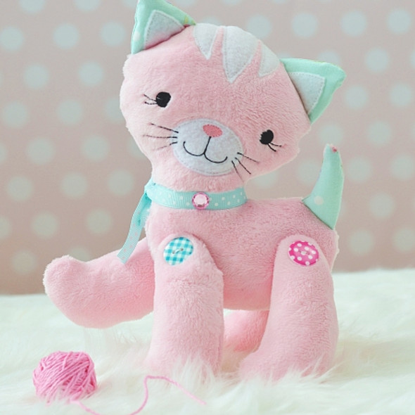 In The Hoop Kitty Plushie Set Machine Embroidery Design Birthday Gift