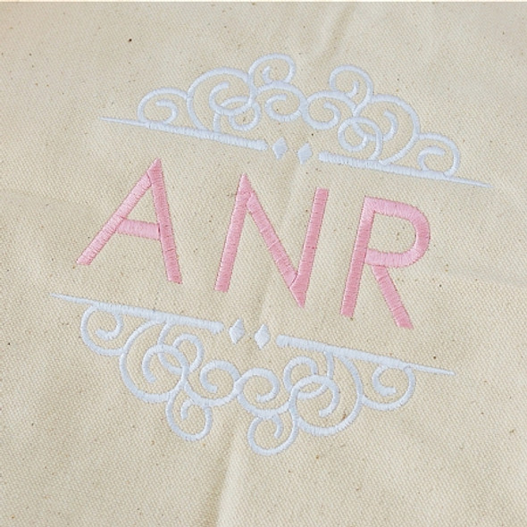 Wedding Scroll Monogram Embroidery Font Design