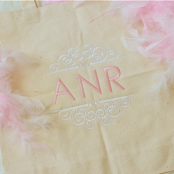 Wedding Scroll Monogram Font Machine Embroidery Design