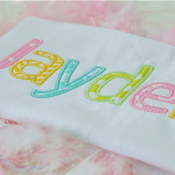 Jayden Alphabet  Embroidery Design Font