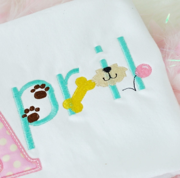 Puppy Font Machine Embroidery Design