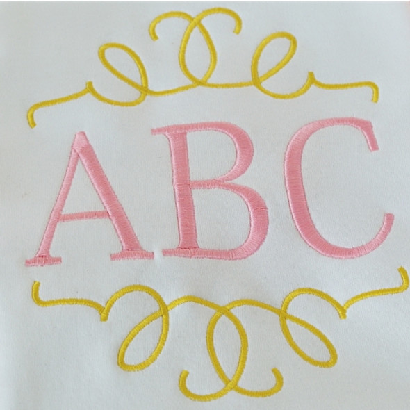 Yuna Monogram Embroidery Font Design Alphabet