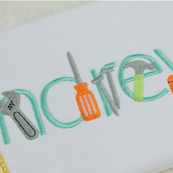 Tool Embroidery Font Design Alphabet