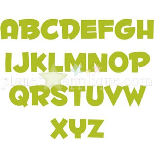 Shamrock Applique Alphabet Embroidery Font Design