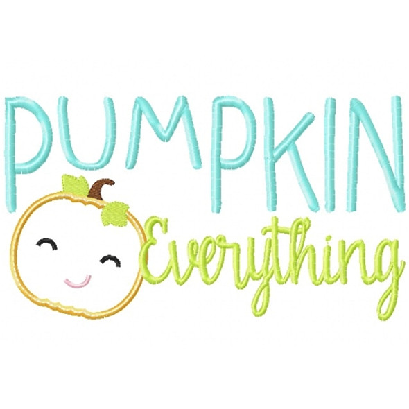 Pumpkin Everything Machine Embroidery Design