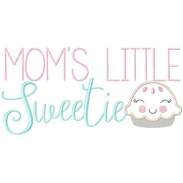 Moms Little Sweetie Pie Machine Embroidery Design