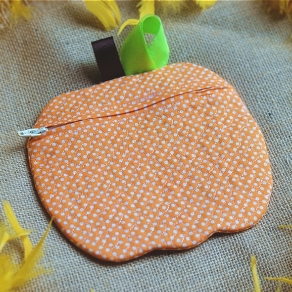 ITH Pumpkin Pouch Machine Embroidery Design