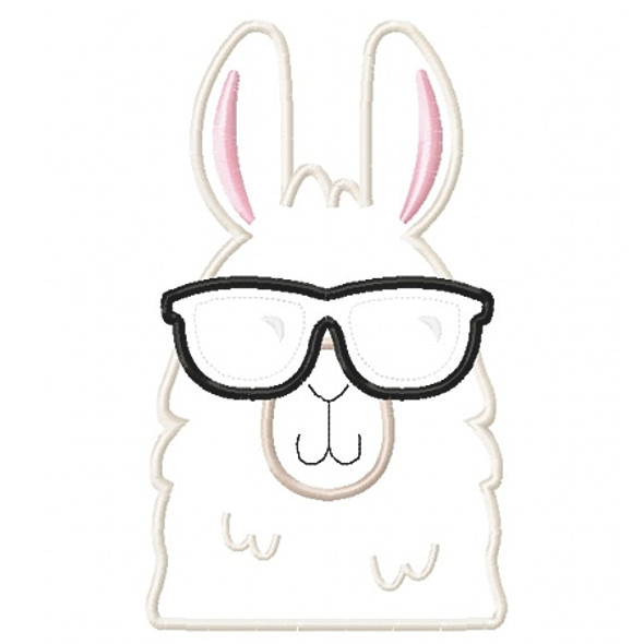 Cool Dude Llama Machine Embroidery Design