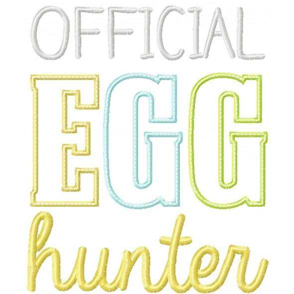 Official Egg Hunter Machine Embroidery Design