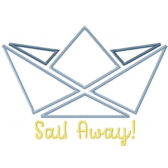 Paper Hat Applique Machine Embroidery Design