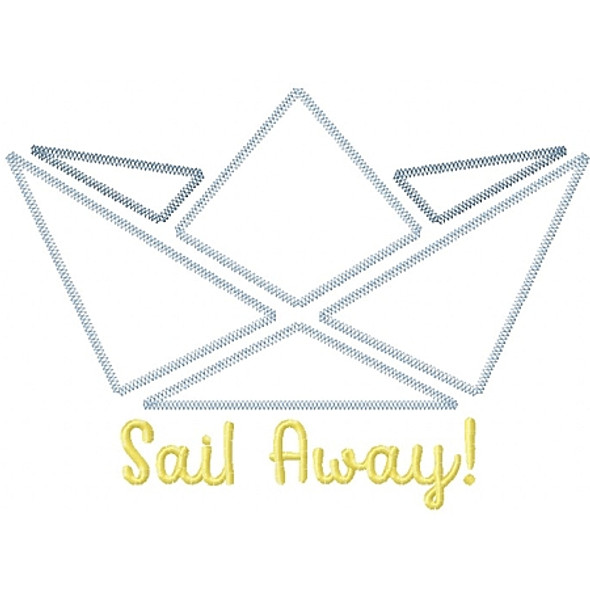 Paper Hat Applique  Embroidery Design