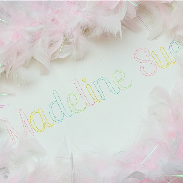 Madeline Open Embroidery Font Design Alphabet