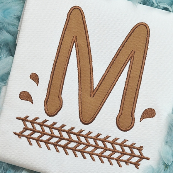 Dirt Tracks Applique Alpha Machine Embroidery Design