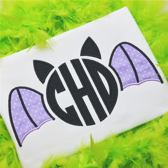 Batty Monogram Alpha Machine Embroidery Design