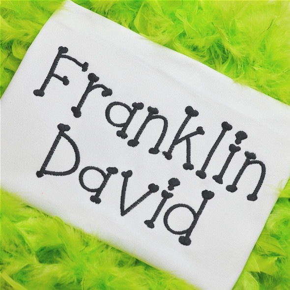 Bonesy Embroidery Font Machine Embroidery Design