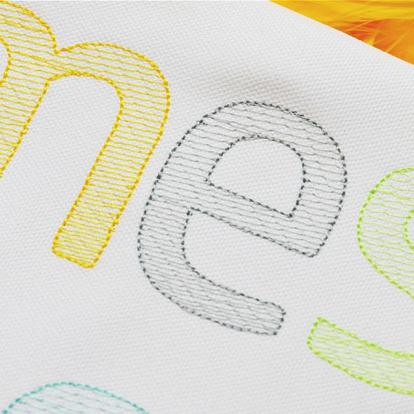 James Sketch Embroidery Font Design