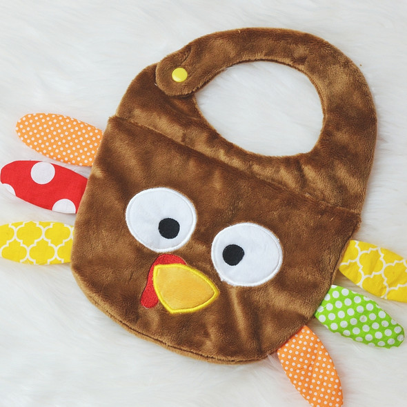 In the Hoop Turkey Bib Machine Embroidery Design