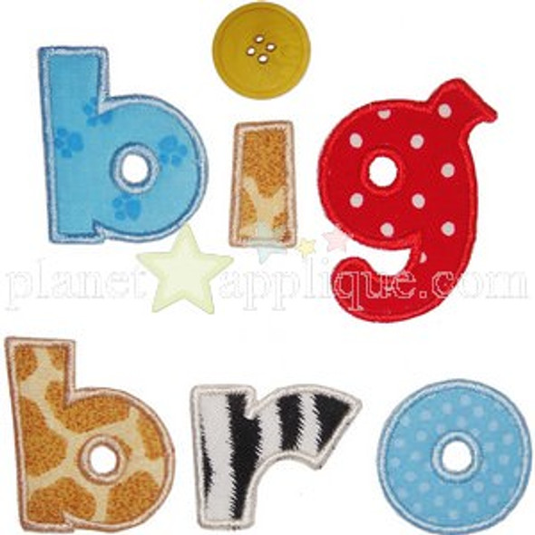 Sibling Brother Applique Machine Embroidery Design