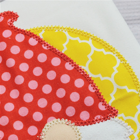 Gnome Patch Vintage and Chain Stitch  Applique Embroidery Design