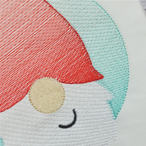 Gnome Patch Sketch Filled Stitch Embroider Design