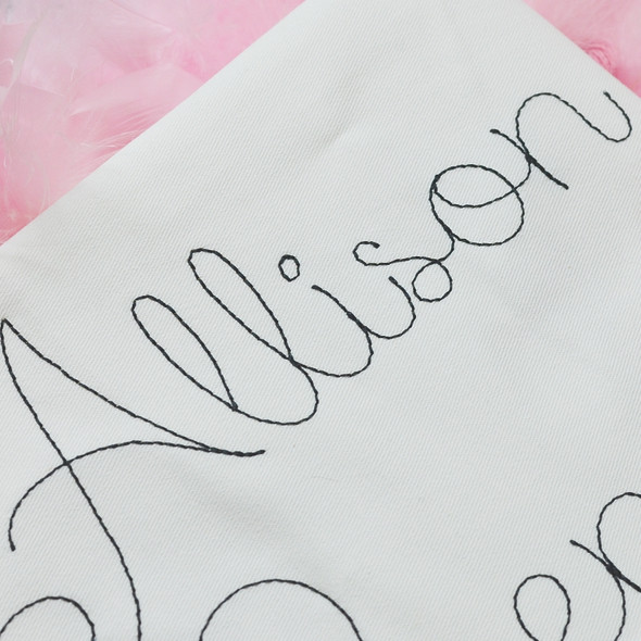 Rachel Simple Embroidery Font Design Alphabet