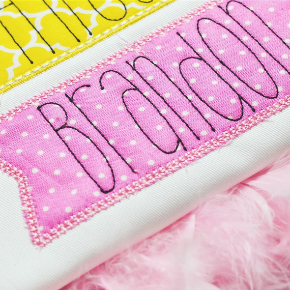 Polina Sketch Embroidery Font Design Alphabet