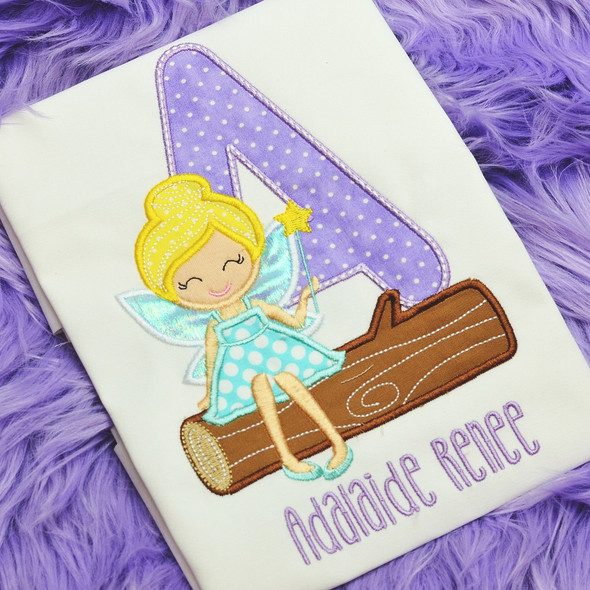 Fairy Applique Alphabet Machine Embroidery Design