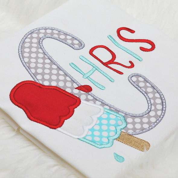 Bombpop Applique Alphabet Embroidery Design Font