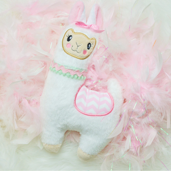 ITH Baby Llama Plush Machine Embroidery Design