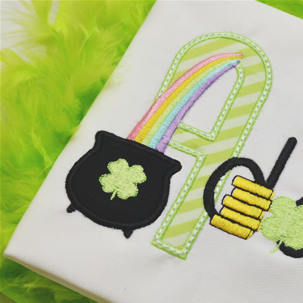 Pot of Gold Alpha Machine Embroidery Design