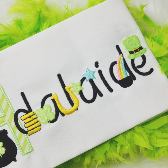 Lucky Charms Font Machine Embroidery Design