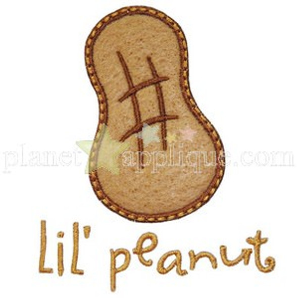 Lil Peanut Applique Machine Embroidery Design