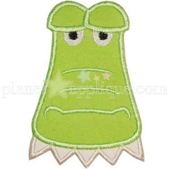 Crocodile Applique Machine Embroidery Design