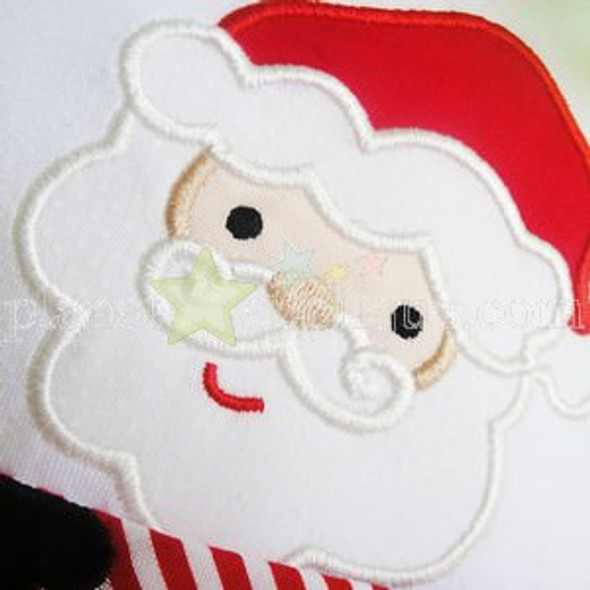 Santa Pocket Alphabet Embroidery Font Design