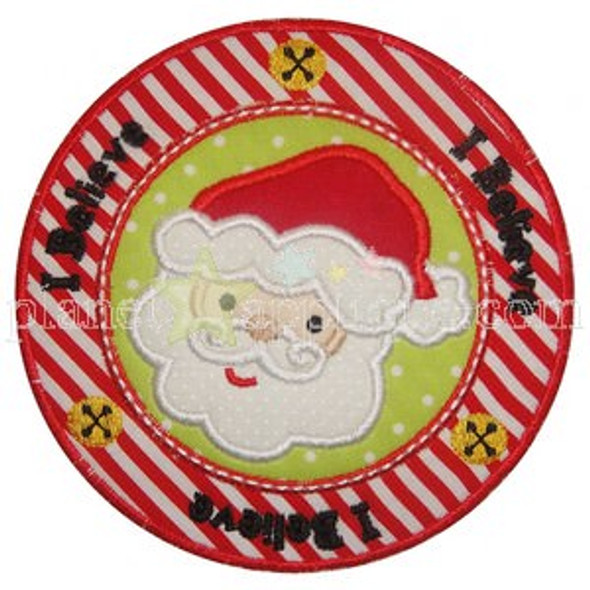 Santa Seal Applique Machine Embroidery Design