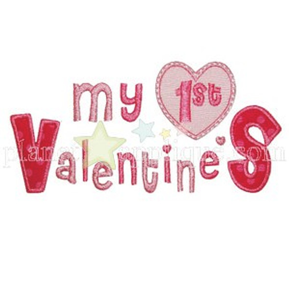 My 1st Valentines Machine Embroidery Design