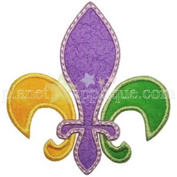 Mardi Fleur de Lis Applique Machine Embroidery Design